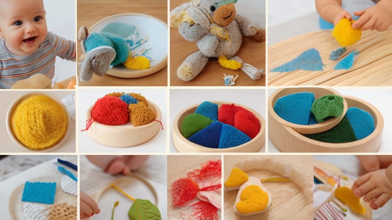 Montessori-inspired activities for babies under 1, focusing on physical development, sensory play, language skills, and emotional growth.